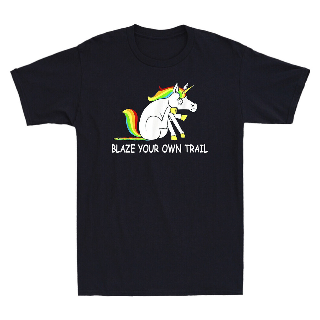 Unicorn Blaze Your Own Trail Funny Unicorn Lovers Áo thun nam màu đen
