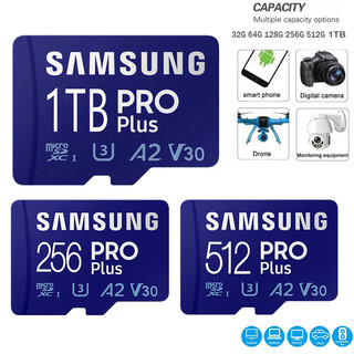 Thẻ nhớ tốc độ cao Thẻ Micro SD / TF EVO Plus Thẻ 128G 256G 512G 1TB Class 10 UHS-I 32GB 64G Dành cho máy ghi âm lái xe quan sát