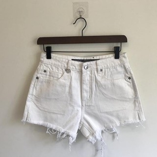 4RC3 Alexander Wang Spring and Summer New ALetter Crystal-like Burrs Super Versatile Slimming Denim Shorts