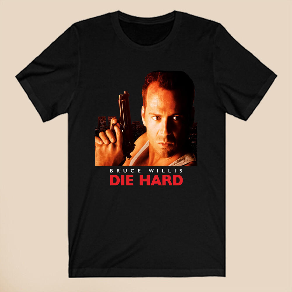 Áo thun nam màu đen Die Hard Bruce Willis