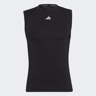 Adidas tập luyện áo thun tập luyện không tay techfit nam đen hk2338