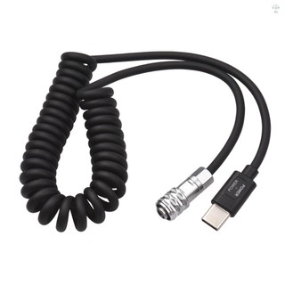 Thay thế cáp nguồn andoer usb-c cho máy ảnh blackmagic pocket cinema bmpcc 4k / 6k sang usb type-c spring cable