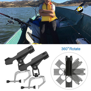 Giá đỡ cần câu Flasidu-Boat Giá đỡ cần câu có thể điều chỉnh 360 độ Kẹp lớn Mở cần câu Giá đỡ gắn trên thiết bị câu cá bên ngang / dọc