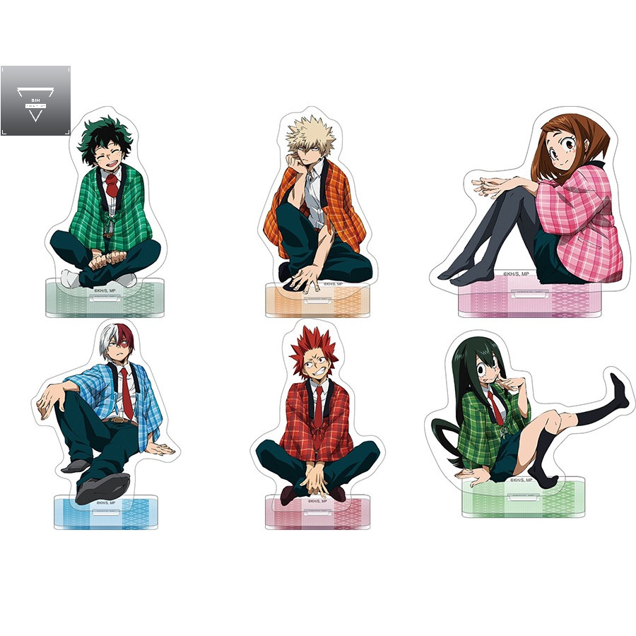 (NGỒI) Standee Boku No Hero Academia Học viện anh hùng tượng acrylic anime mica chibi trưng bày mô h