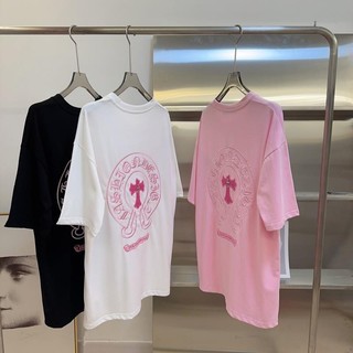 100% Cotton Nguyên Chất Tiếng Phạn In Chữ Thập Áo Thun Nữ Mùa Hè Rời Phù Hợp Với Kích Thước Lớn Chiều Dài Vừa Hợp Thời Trang Hàng Đầu