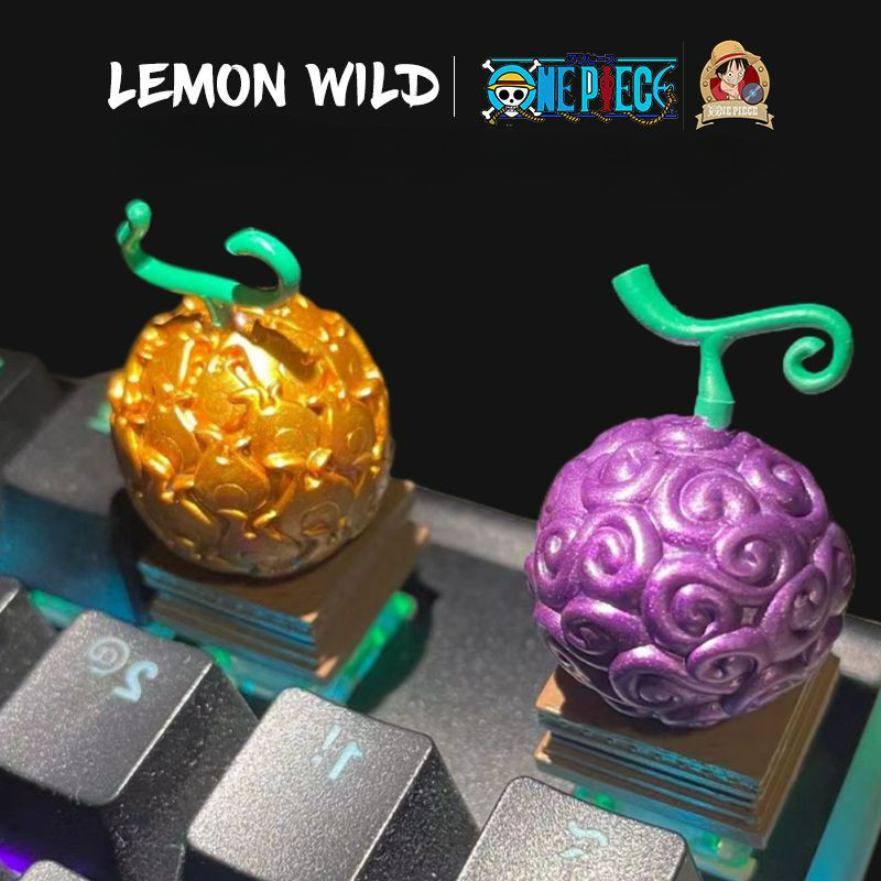 One Piece Demon Fruit Keycap Bàn Phím Cơ DIY Keycap Anime Nhật Bản Ruber Flame-Flame Fruit Creative Keycaps