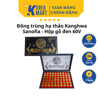 Đông trùng hạ thảo kanghwa hàn quốc sanofia - hộp gỗ 60 viên
