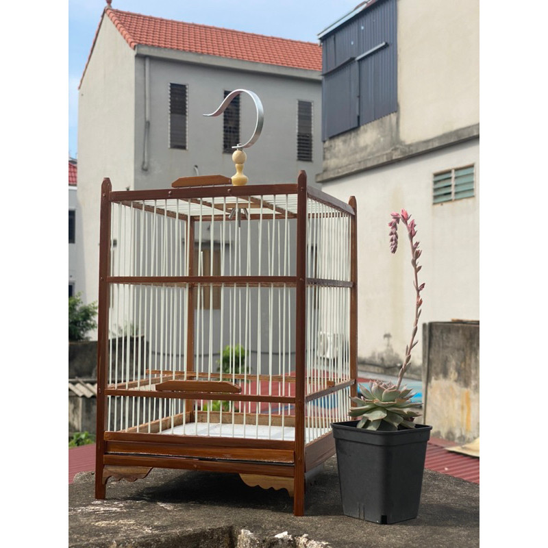 Khung lồng chim khuyên, hút mật, ốc mít, chim sâu hình vuông chất liệu trúc - Lồng Chim Tự Ráp Thế A