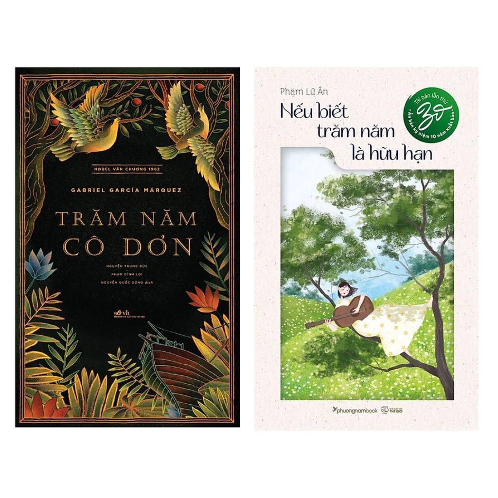 Sách - Combo 2 Cuốn Trăm Năm Cô Đơn (Nhã Nam) + Nếu Biết Trăm Năm Là Hữu Hạn ( Bản 3 bìa) (Phương Na