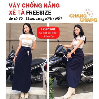  Váy Chống Nắng Xẻ Tà Quây Che Nắng Xẻ Tà CÀI NÚT Có Nút Cài Dưới Chân Váy Để Cài Thành Ống Quần 
