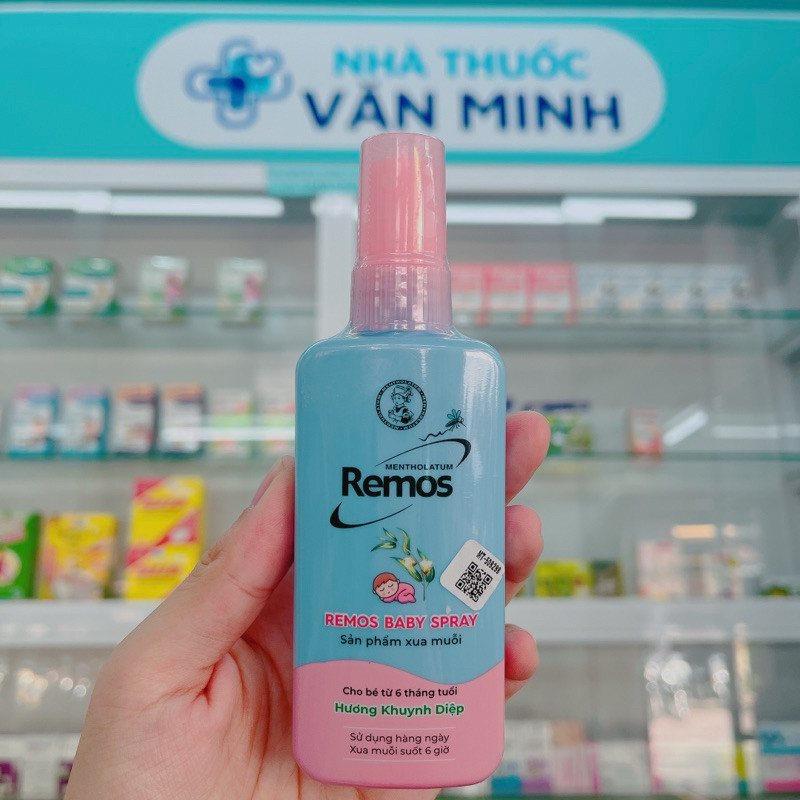 Xịt Chống Muỗi Cho Bé Từ 6 tháng tuổi REMOS BABY Hương Khuynh Diệp Chai 70ml