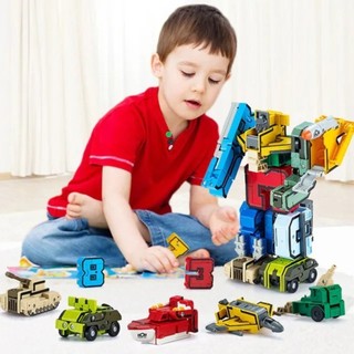 Đồ Chơi Robot Chữ Số Size Lớn Biến Hình Từ Các Con Số 0 - 9, Đồ Chơi Lắp Ráp Cho Bé Phát Triển Tư Duy