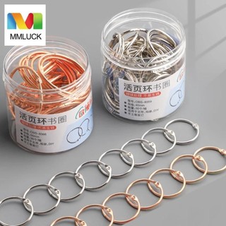Mmluck Metal Ring Binder Staple Book, Binding Clip O Ring Album DIY Loose-leaf Book Hoops, Circle Book Hoops Nhẫn Bản Lề Kim Loại Vàng Bạc Chất Kết Dính Vòng Album Ảnh