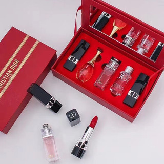 Bộ Hộp Quà Tặng Năm Mới DIOR Huayang Sweetheart / True Self / Nước Hoa Hoang Dã Son Môi Vàng Xanh Quà Tặng Giáng Sinh