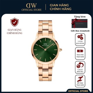 Đồng hồ nam nữ daniel welington iconic link rosegold green - daniel watch.