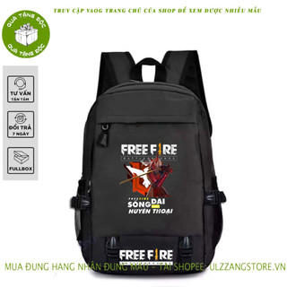 Mẫu cặp free fire in hình quỷ dạ xoa , balo freefire in 3D rank thách đấu, rank huyền thoại