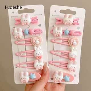Fudeshe 2 cái / bộ kẹp tóc thỏ, kẹp tóc flash màu kẹo, phụ kiện tóc kawaii thời trang mũ barrettes bé gái
