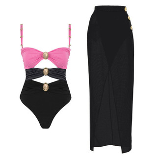 Gợi cảm nữ bikini đồ bơi cutout bộ đồ bơi voan đi biển đồ bơi