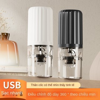 Máy Xay Điện Di Động Sạc USB, Kho Chứa Bột Trong Suốt, 1-2 Người