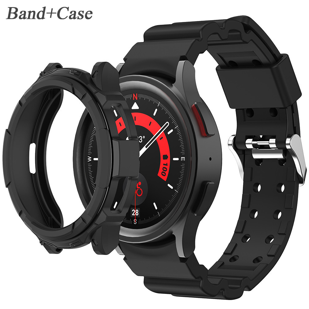 Dây đeo silicon + Bộ vỏ bảo vệ TPU Tương thích cho Samsung Galaxy Watch 6 Classic 43mm 47mm