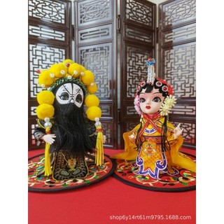 Phong cách trung hoa bắc kinh opera quà tặng thủ công mỹ nghệ búp bê trang trí đồ trang trí diy chất liệu lụa bắc kinh opera búp bê
