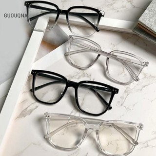 Guouqna Thời Trang Chống Ánh Sáng Xanh Kính Mắt Nam Nữ Quá Khổ Kính Vuông Khung Kính Máy Tính Kính Mắt BASL