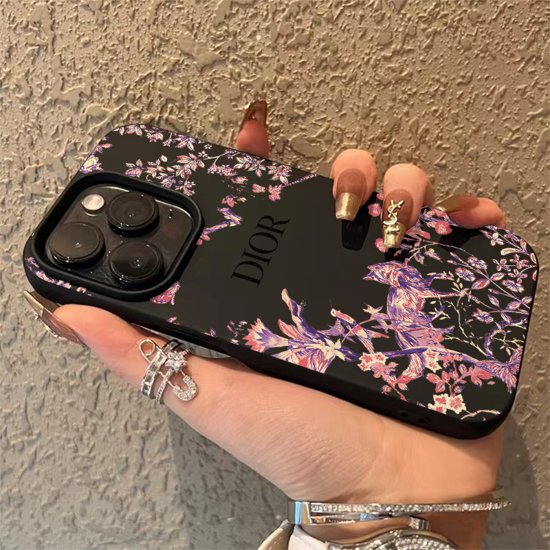 ốp lưng iPhone 11 12 13 14 15 Pro Max 7+ 8 Plus XR X/XS Color Flowers Fox Trend Chống bụi bẩn Chống 