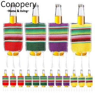 Mũ Sombrero Nhỏ, Chủ Đề Mexico Trang Trí Tiệc Chai Serapes, Trang Trí Lễ Hội Đầy Màu Sắc Bia Poncho Cover