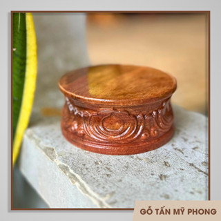  Đế đài sen để tượng Phật | Đôn gỗ hoa sen | Đế Sen Tháp tỏi hoa sen bằng gỗ tự nhiên nguyên khối 