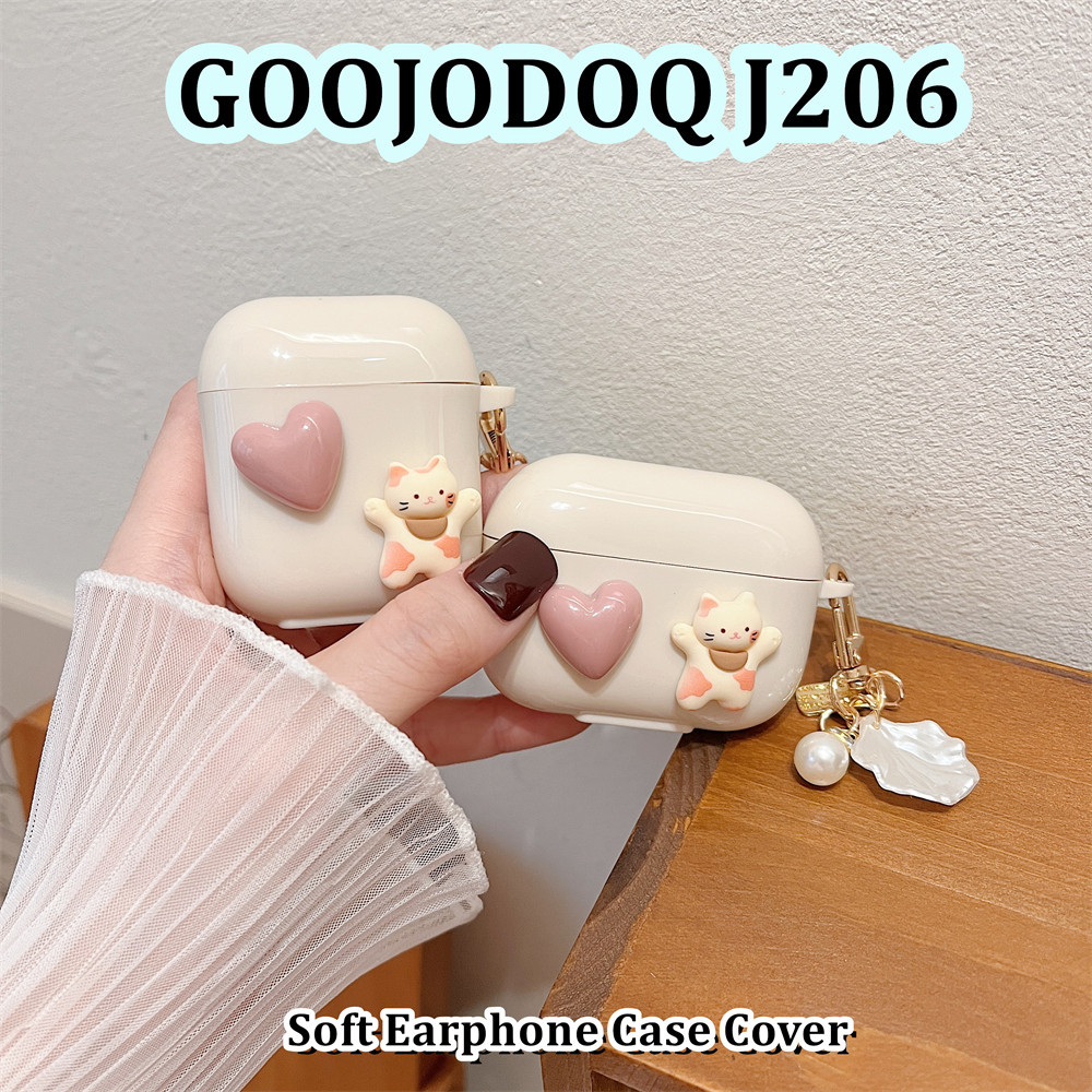 Dành Cho GOOJODOQ J206 Ốp Lưng DIY Phong Cách Kem Hoạt Hình Silicon Mềm Vỏ Tai Nghe