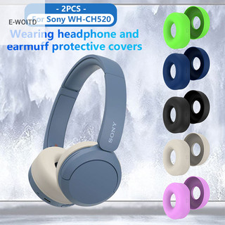 E-woitd 2 Miếng đệm tai bảo vệ Vỏ tai nghe cho Sony WH CH520 Tai nghe Miếng đệm tai có bảo vệ Phụ kiện tai nghe HNVN