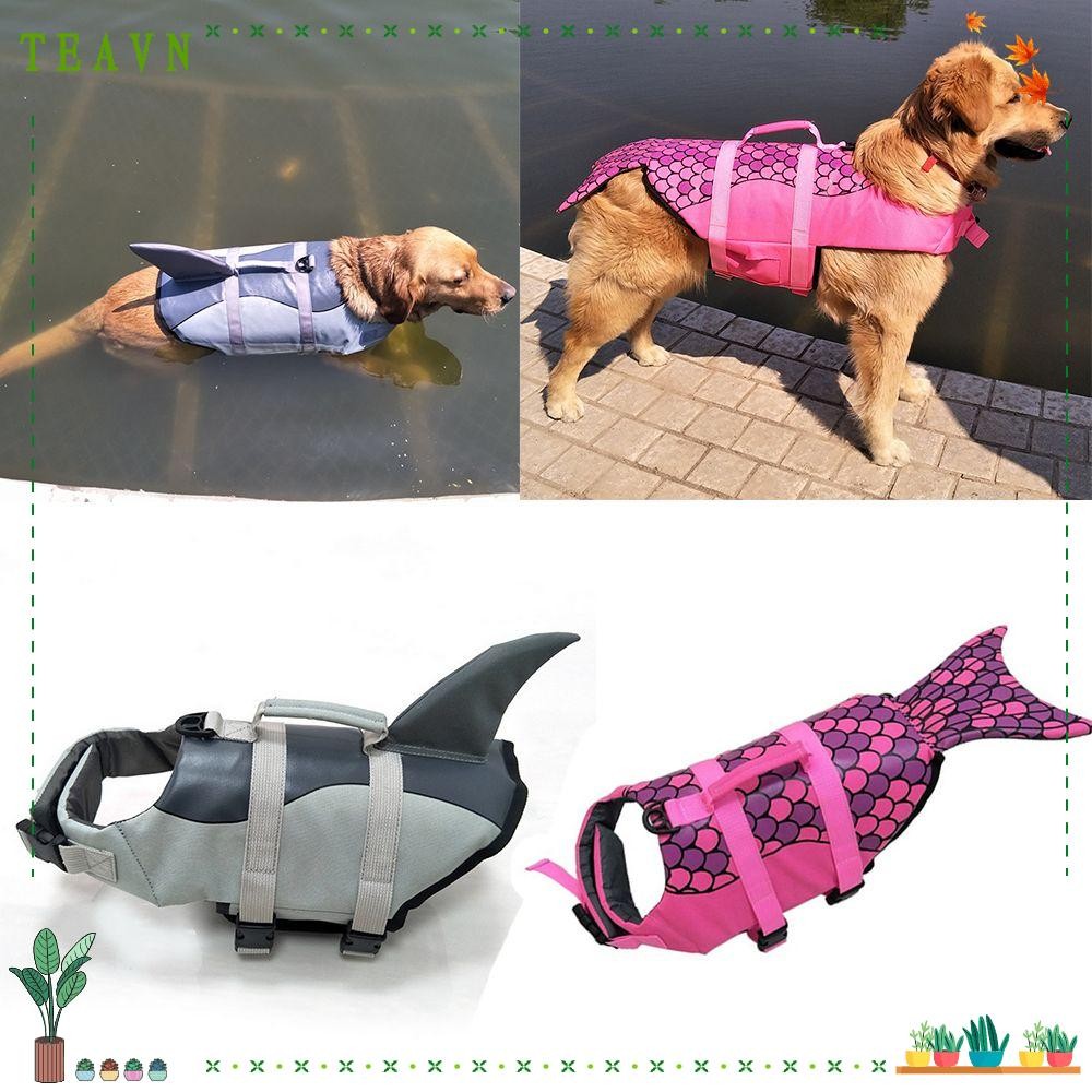AEBYDEH Áo phao bơi hình cá mập độc đáo cho thú cưng