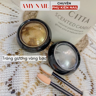 Tráng gương nail màu vàng bạc siêu sáng - hũ 10g