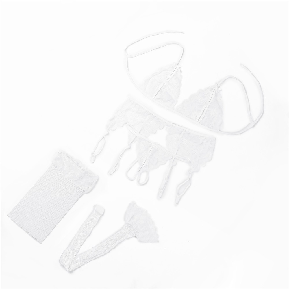 Bộ đồ lót ren quyến rũ phối đai garter nịt vớ quần lót nữ xẻ đáy kèm kẹp tất gợi cảm BIKI HOUSE T804 - Hỏa Tốc - TPHCM | BigBuy360 - bigbuy360.vn