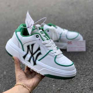 Giày MLB Chunky vệt xanh - Giày sneaker nam nữ độn đế tăng chiều cao [Hàng cao cấp]