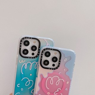 Casetify Pretty Gradient Flower Hard Plastic PC Case cho iPhone 11 15 12 13 14 Plus Pro Max Vỏ