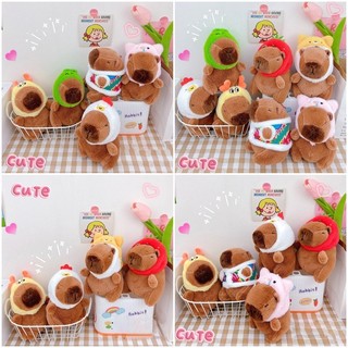 Dễ Thương Capybara Móc Khóa Ins Sang Trọng Móc Khóa Hoạt Hình Mềm Móc Chìa Khóa Búp Bê Sinh Viên Túi Mặt Dây Chuyền Quà Tặng Treo Trang Trí