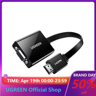 Bộ chuyển đổi UGREEN từ cổng HDMI sang VGA có giắc cắm 3.5mm 1080p