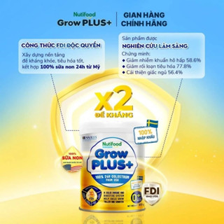 Sữa bột Nutifood Growplus Grow plus sữa non - vàng 0+, 1+ 400g, 800g