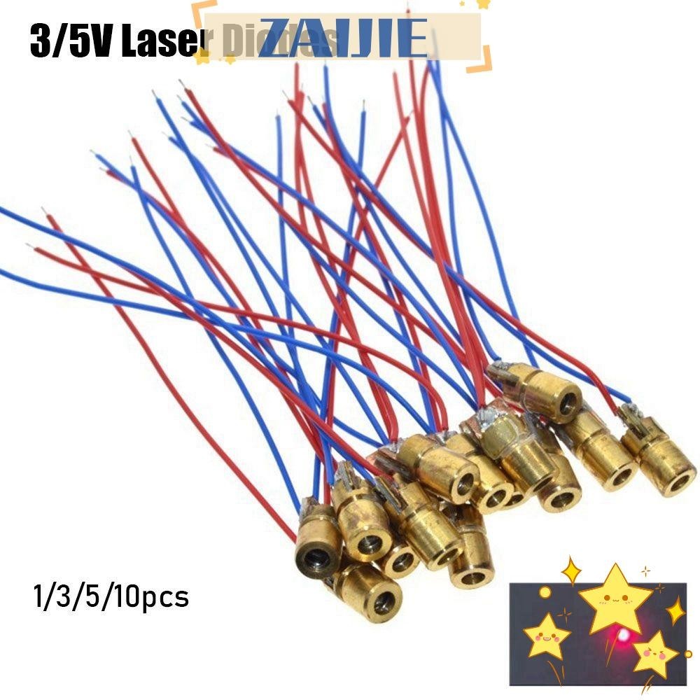 Zaijie24 1 / 3 / 5 / 10 chiếc Điốt Laser Mini 5 triệu watt Đồng Đầu Chấm Diode Mô-đun