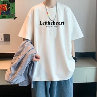Phong Cách Nhật Bản Phong Cách Hồng Kông In Chữ Thường Ngày Lười Phù Hợp Với Thanh Niên Phổ Biến Nam Mùa Hè Áo Thun Nửa Tay