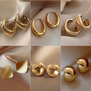 Bông tai vàng sang trọng nhẹ thời trang Bông tai nữ thanh lịch cao cấp