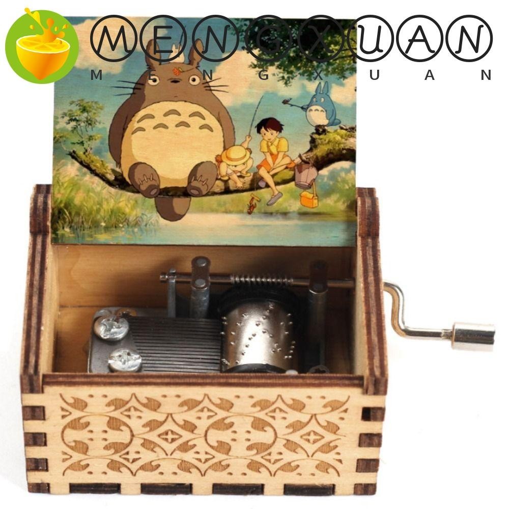 Mengxuan Totoro Hộp Nhạc, Âm Nhạc Hoạt Hình Totoro Bằng Gỗ Tay Quay Hộp Nhạc, Tonari No Totoro Anime Đầy Màu Sắc Đáng Yêu Retro Totoro Hộp Nhạc Sinh Nhật