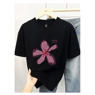 2024 Mới Áo Thun Cotton Unisex Tay Ngắn Plus Size 5XL Nam Nữ Cổ Tròn