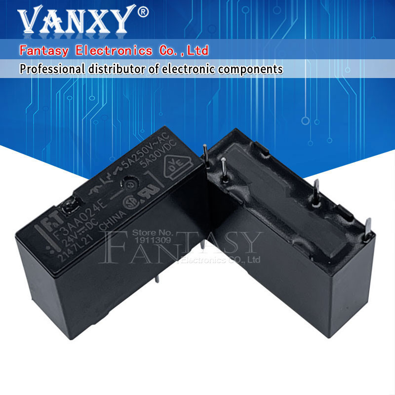 5 chiếc 3A 5A F3AA024E 5V 12V 24V F3AA005E F3AA012E 4pin Rơle