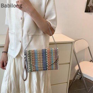  Ví đựng ly hợp ống hút Boho Túi xách phong bì sọc đầy màu sắc dành cho nữ