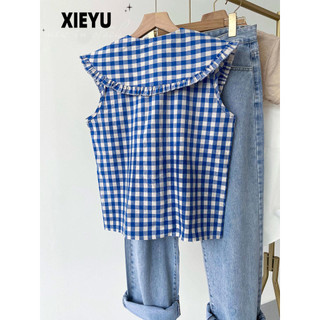 XIEYU áo sơ mi nữ áo kiểu hàn quốc nhí nhảnh tráng lệ Tối giản Phong cách WCS2451PDI 22Z240528