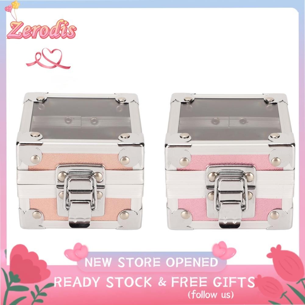 Zerodis 25 Slots Aluminum Nail Art Grinding Head Bit Holder Displaying Storage Box Drill Bits Contai