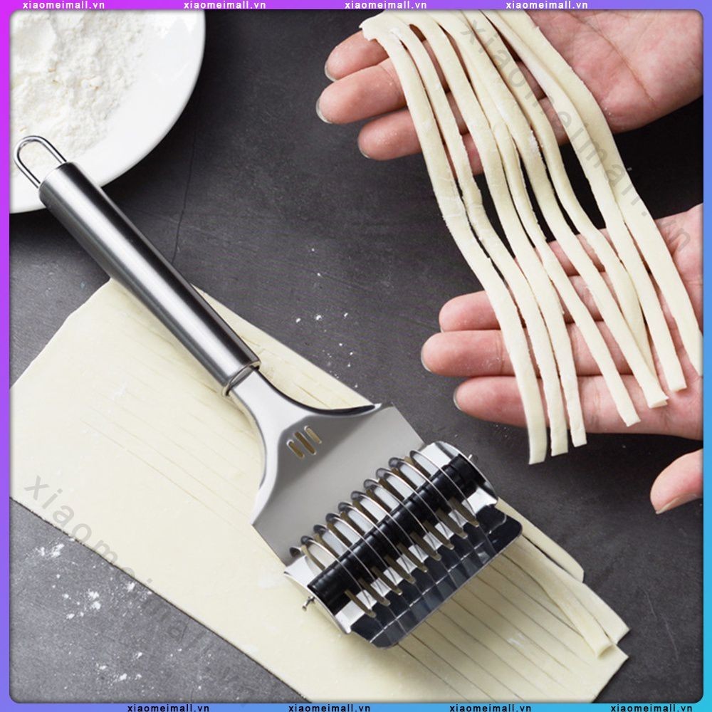 Máy cắt bột bạc Máy làm mì ống di động Spaghetti Máy nấu mì Lưới con lăn Dụng cụ nấu ăn bằng thép không gỉ cho nhà bếp tại nhà (xiaomeimall)
