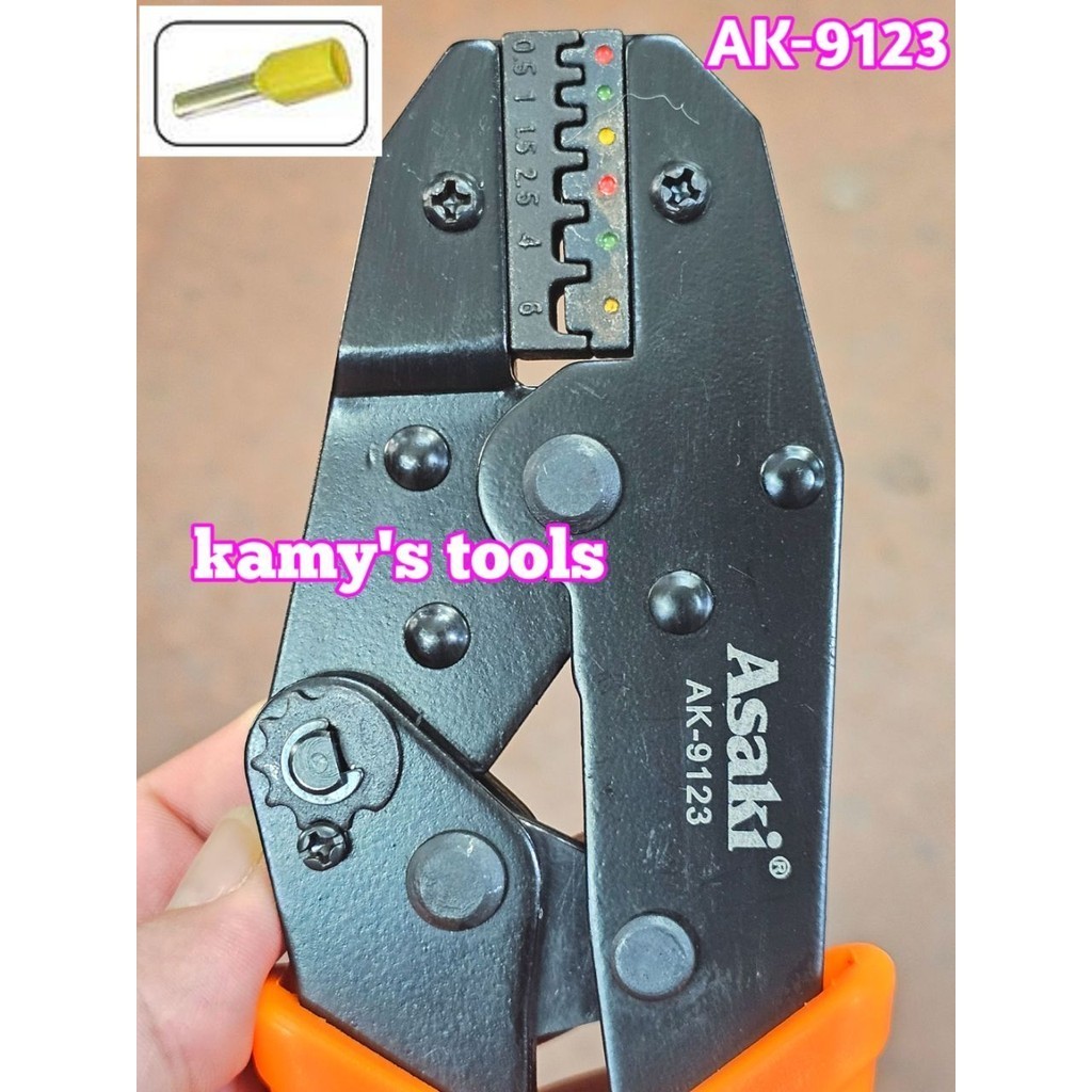 AK-9123 Kìm bấm cos kim Asaki 9 inch 0.5-6mm2